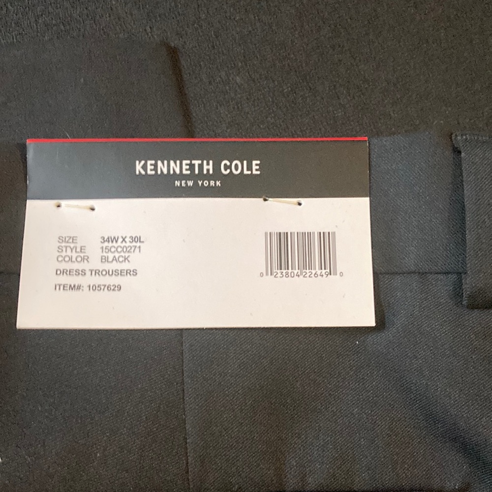Men’s Kenneth Cole  black dress slacks 34x30